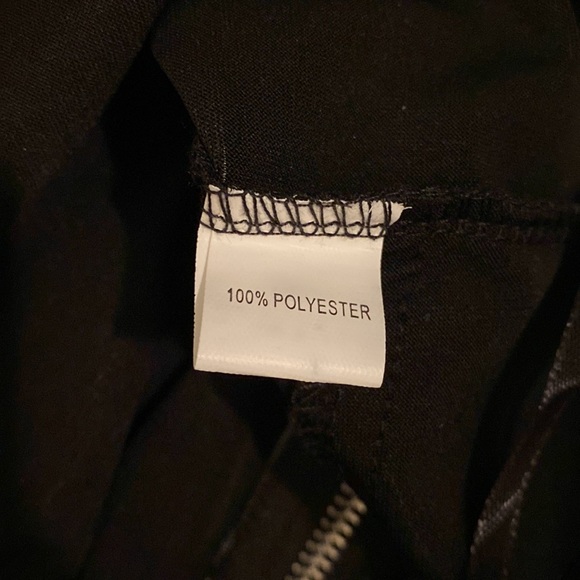 Bloomchic Black Faux Leather Leggings Size 12 Pants Decorative Zippers - Picture 3 of 10